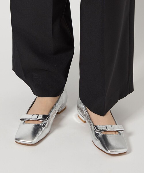 オデットエオディールのリボンフラットパンプス ODETTE E ODILE｜オデット エ オディールのパンプス（リボン