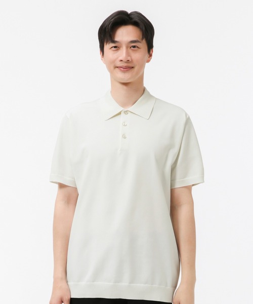 MIGARU Light Knit Short Sleeve Tailored Polo Shirt