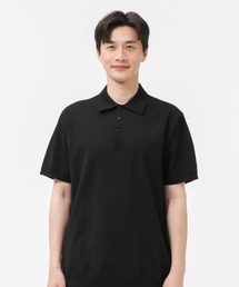 MIGARU Light Knit Short Sleeve Tailored Polo Shirt