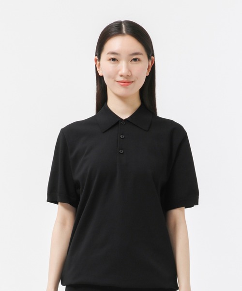 トップス MIGARU Light Knit Short Sleeve Tailored MIGARU Light Knit Short Sleeve Tailored Polo Shirt