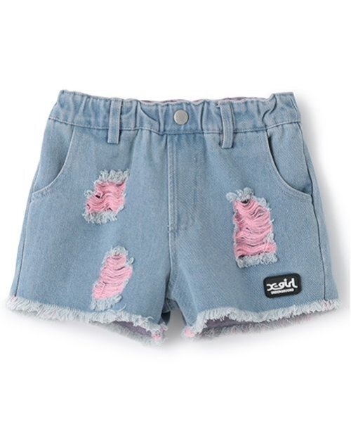 ダメージ加工ショートパンツ