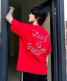 【立体パール】メッセージロゴ オーバーサイズTシャツ