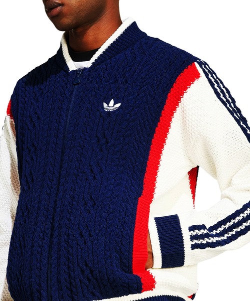 adidas（アディダス）の「adidas RETRO REMIX CARDIGAN / アディダス レトロ リミックス カーディガン（カーディガン/ボレロ・メンズ・インディゴブルー・S/M/L/XL/XXL）」の6枚目の写真