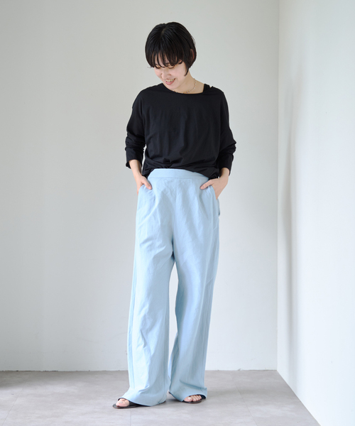 EMILY WEEK(エミリーウィーク)の「2WAYスナッププルオーバー(Tシャツ/カットソー・レディース・ブラック/ホワイト・FREE)」の21枚目の写真
