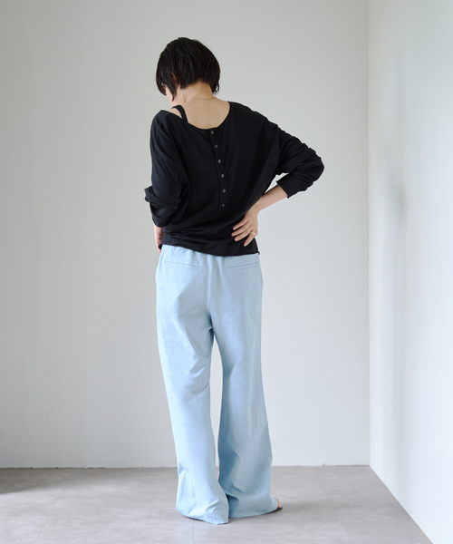 EMILY WEEK(エミリーウィーク)の「2WAYスナッププルオーバー(Tシャツ/カットソー・レディース・ブラック/ホワイト・FREE)」の22枚目の写真