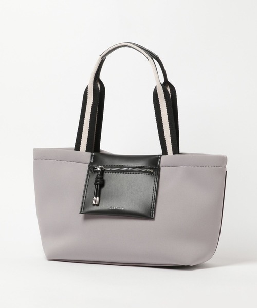 BAYFLOW（ベイフロー）の「[A4ファイルも入る]ポケット付きボンディングトートバッグ（トートバッグ・レディース・グレー/ホワイト/ブラック・FREE）」の12枚目の写真