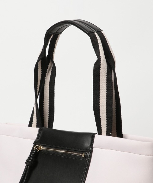 BAYFLOW（ベイフロー）の「[A4ファイルも入る]ポケット付きボンディングトートバッグ（トートバッグ・レディース・グレー/ホワイト/ブラック・FREE）」の17枚目の写真