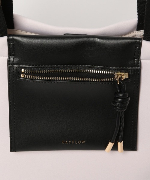 BAYFLOW（ベイフロー）の「[A4ファイルも入る]ポケット付きボンディングトートバッグ（トートバッグ・レディース・グレー/ホワイト/ブラック・FREE）」の18枚目の写真
