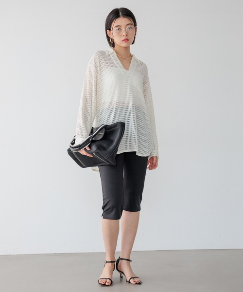 BAYFLOW（ベイフロー）の「[A4ファイルも入る]ポケット付きボンディングトートバッグ（トートバッグ・レディース・グレー/ホワイト/ブラック・FREE）」の7枚目の写真