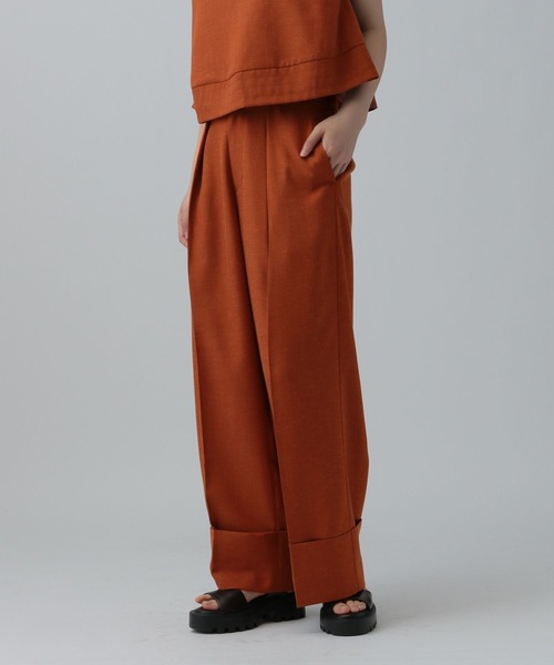 LEPSIM（レプシィム）の「リネンブレンドスラックスパンツ　324950（その他パンツ・レディース・ブラック/ベージュ/オレンジ系その他・LARGE/MEDIUM）」の5枚目の写真