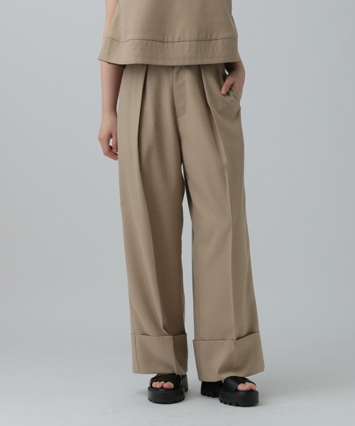 LEPSIM（レプシィム）の「リネンブレンドスラックスパンツ　324950（その他パンツ・レディース・ブラック/ベージュ/オレンジ系その他・LARGE/MEDIUM）」の9枚目の写真