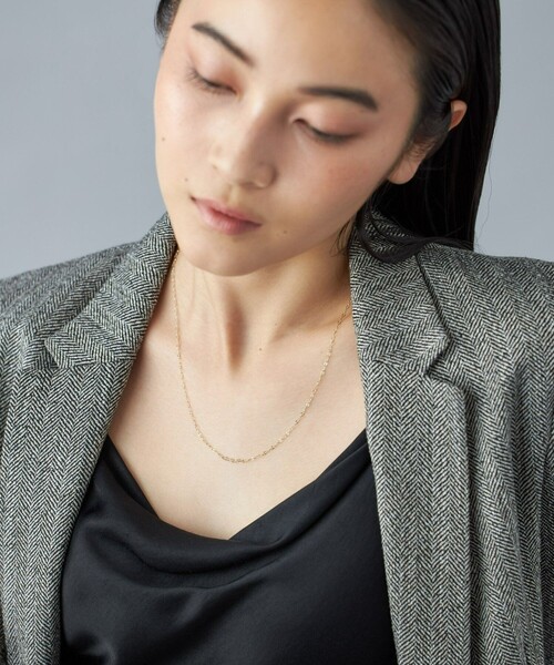 Jouete K10 YG WGコンビ　ロングスライドチェーンネックレス85cm Jouete｜K10YG ロング ネックレス | Rakuten Fashion(楽天