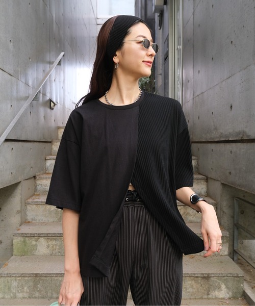 CIEL'AIR（シエルエアー）の「BAG CONSCIOUS TSHIRT (ﾊﾞｯｸｺﾝｼｬｽTｼｬﾂ）（Tシャツ/カットソー・レディース・ブラック/オフホワイト/グリーン・FREE）」の3枚目の写真