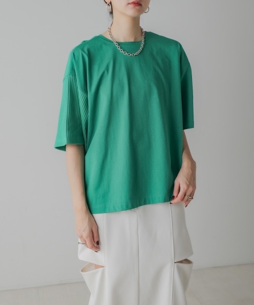 CIEL'AIR（シエルエアー）の「BAG CONSCIOUS TSHIRT (ﾊﾞｯｸｺﾝｼｬｽTｼｬﾂ）（Tシャツ/カットソー・レディース・ブラック/オフホワイト/グリーン・FREE）」の5枚目の写真