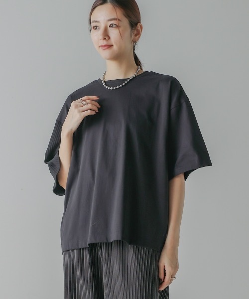 CIEL'AIR（シエルエアー）の「BAG CONSCIOUS TSHIRT (ﾊﾞｯｸｺﾝｼｬｽTｼｬﾂ）（Tシャツ/カットソー・レディース・ブラック/オフホワイト/グリーン・FREE）」の16枚目の写真