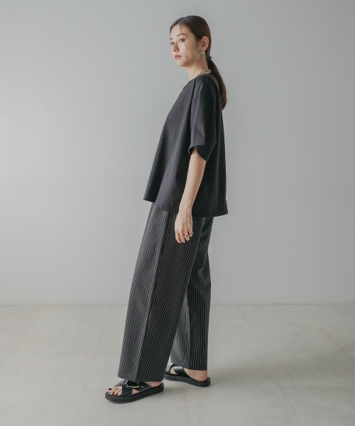 CIEL'AIR（シエルエアー）の「BAG CONSCIOUS TSHIRT (ﾊﾞｯｸｺﾝｼｬｽTｼｬﾂ）（Tシャツ/カットソー・レディース・ブラック/オフホワイト/グリーン・FREE）」の18枚目の写真