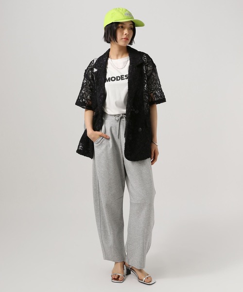 BAYFLOW（ベイフロー）の「[トレンド感をプラス]ハーフスリーブレースジャケット（その他アウター・レディース・ホワイト/ブラウン/ブラック・FREE）」の7枚目の写真