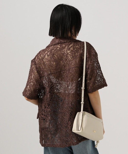 BAYFLOW（ベイフロー）の「[トレンド感をプラス]ハーフスリーブレースジャケット（その他アウター・レディース・ホワイト/ブラウン/ブラック・FREE）」の13枚目の写真