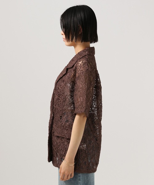 BAYFLOW（ベイフロー）の「[トレンド感をプラス]ハーフスリーブレースジャケット（その他アウター・レディース・ホワイト/ブラウン/ブラック・FREE）」の15枚目の写真