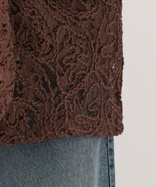 BAYFLOW（ベイフロー）の「[トレンド感をプラス]ハーフスリーブレースジャケット（その他アウター・レディース・ホワイト/ブラウン/ブラック・FREE）」の19枚目の写真