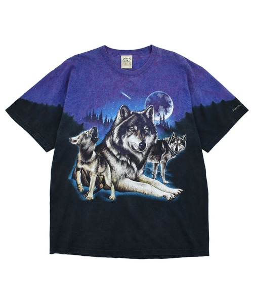 LABORATORY R(ラボラトリーアール)の「【USED】Y2K HABITAT “wolf” アニマル Tシャツ(Tシャツ/カットソー・メンズ・ブラック・LARGE)」の1枚目の写真