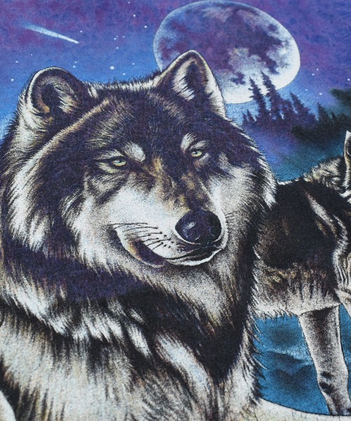 LABORATORY R(ラボラトリーアール)の「【USED】Y2K HABITAT “wolf” アニマル Tシャツ(Tシャツ/カットソー・メンズ・ブラック・LARGE)」の3枚目の写真