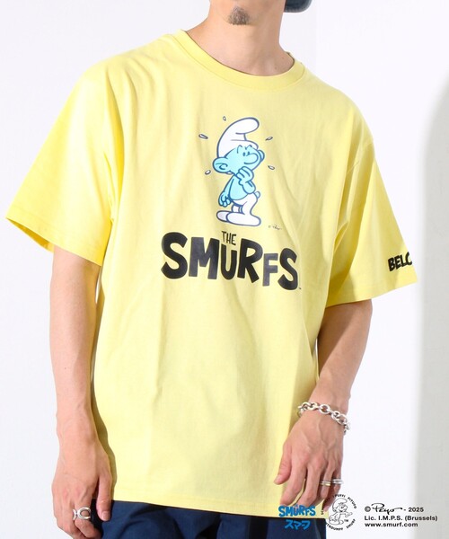 FREDY MAC（フレディーマック）の「「THE SMURFS」スマーフ フロントプリントTシャツ（Tシャツ/カットソー・メンズ・イエロー/ラベンダー/ホワイト/ブラック・M/L）」の14枚目の写真