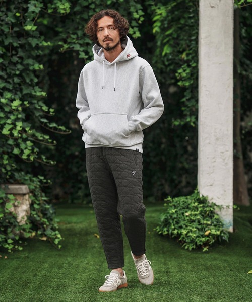 1minute 1second（ワンミニットワンセカンド）の「mp13846-quilted side zip pants with heart patch イージーパンツ（その他パンツ・メンズ・ブラック/チャコール・S/M/L/XL）」の7枚目の写真