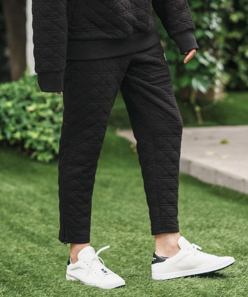 1minute 1second（ワンミニットワンセカンド）の「mp13846-quilted side zip pants with heart patch イージーパンツ（その他パンツ・メンズ・ブラック/チャコール・S/M/L/XL）」の11枚目の写真