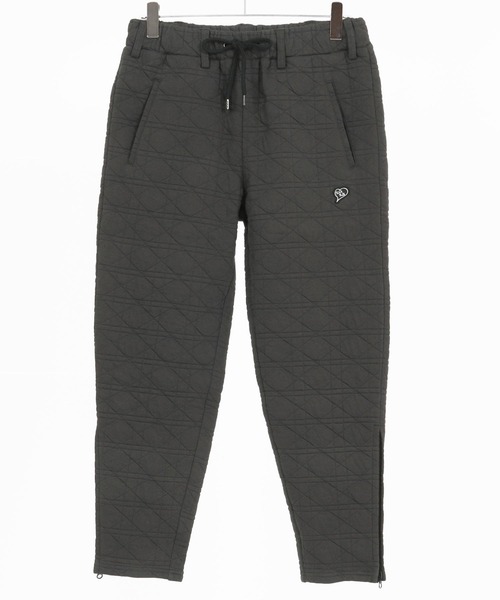 1minute 1second（ワンミニットワンセカンド）の「mp13846-quilted side zip pants with heart patch イージーパンツ（その他パンツ・メンズ・ブラック/チャコール・S/M/L/XL）」の18枚目の写真