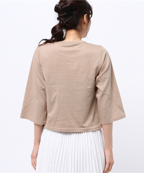 OUTLET(アウトレット)の「【who's who Chico】VネックポケットT9S(Tシャツ/カットソー・レディース・ベージュ・FREE)」の7枚目の写真