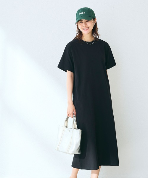 CROSS FUNCTION（クロスファンクション）の「《汗染み防止》バックスリットベーシックワンピース　動画あり【CROSS FUNCTION/クロスファンクション】（ワンピース・レディース・カーキ/ブルー/ネイビー/ブラック/モカ・LL/L/M）」の22枚目の写真