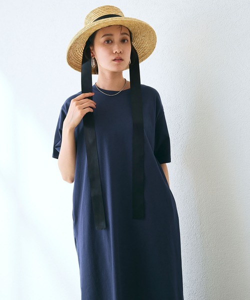 CROSS FUNCTION（クロスファンクション）の「《汗染み防止》バックスリットベーシックワンピース　動画あり【CROSS FUNCTION/クロスファンクション】（ワンピース・レディース・カーキ/ブルー/ネイビー/ブラック/モカ・LL/L/M）」の20枚目の写真