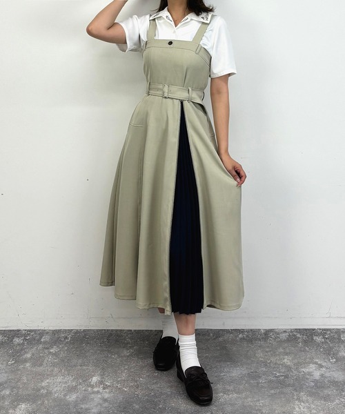 ファスナースリットジャンパースカート（ジャンパースカート）｜NICOLE