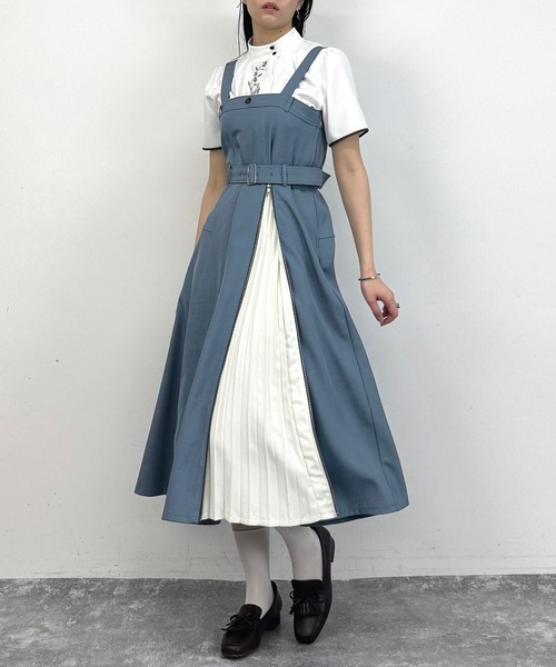 ファスナースリットジャンパースカート（ジャンパースカート