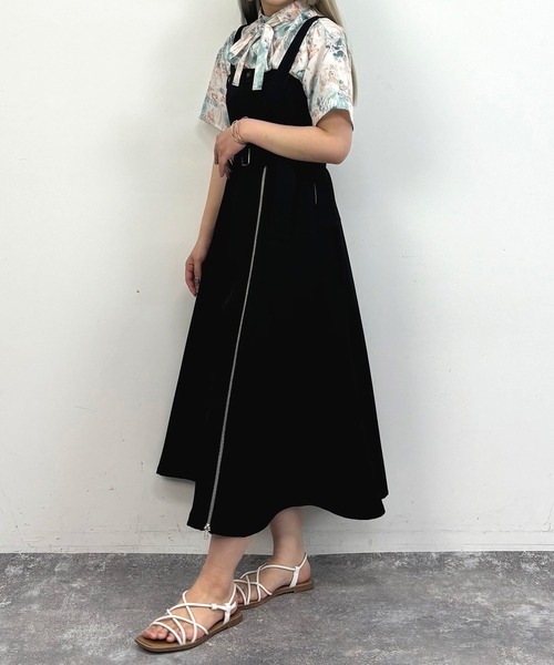 ファスナースリットジャンパースカート（ジャンパースカート