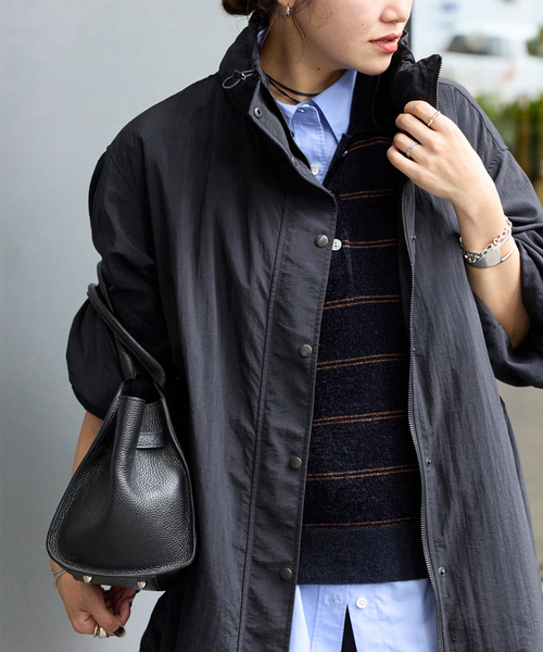 ★値下げ★R&D.M.Co- 春用アウター ORCIVAL｜【SALEまもなく終了】スタンドカラーロングブルゾン STAND