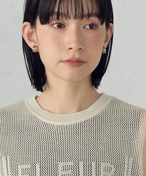 COMME CA ISM（コムサイズム）の「【ウォッシャブル】ロゴメッシュ ニットベスト（ニット/セーター・レディース・アイボリー/ブラック/チャコール・FREE）」の15枚目の写真