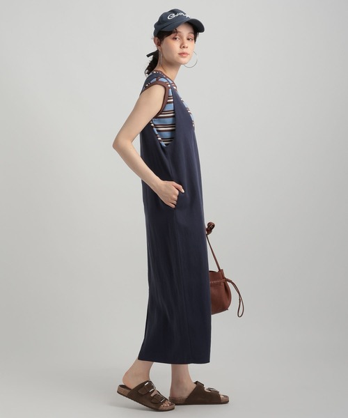 GEORGE'S(ジョージズ)の「Uネックワンピース(ワンピース・レディース・オフホワイト/ブラウン/ネイビー・SMALL/MEDIUM)」の3枚目の写真