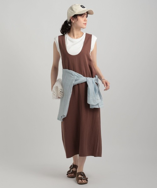 GEORGE'S(ジョージズ)の「Uネックワンピース(ワンピース・レディース・オフホワイト/ブラウン/ネイビー・SMALL/MEDIUM)」の13枚目の写真