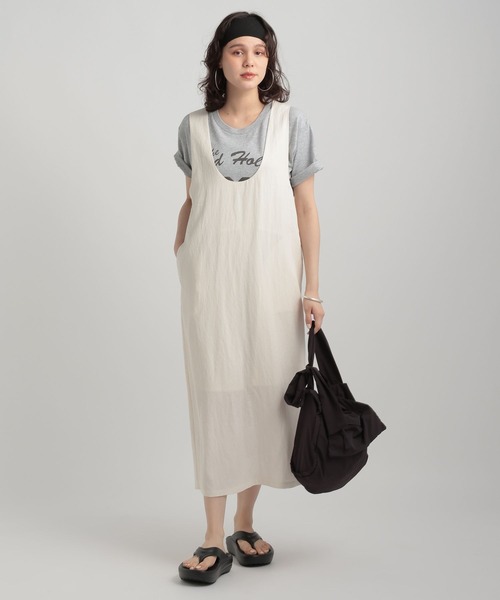 GEORGE'S(ジョージズ)の「Uネックワンピース(ワンピース・レディース・オフホワイト/ブラウン/ネイビー・SMALL/MEDIUM)」の5枚目の写真