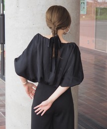 LAULEN | satin balloon sleeve blouse /サテンバルーンスリーブブラウス(シャツ/ブラウス)