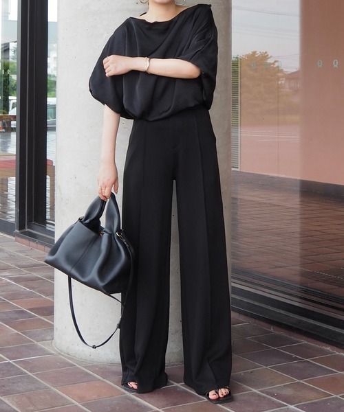 LAULEN（ローレン）の「satin balloon sleeve blouse /サテンバルーンスリーブブラウス（シャツ/ブラウス・レディース・アイボリー/ブラック・FREE）」の12枚目の写真