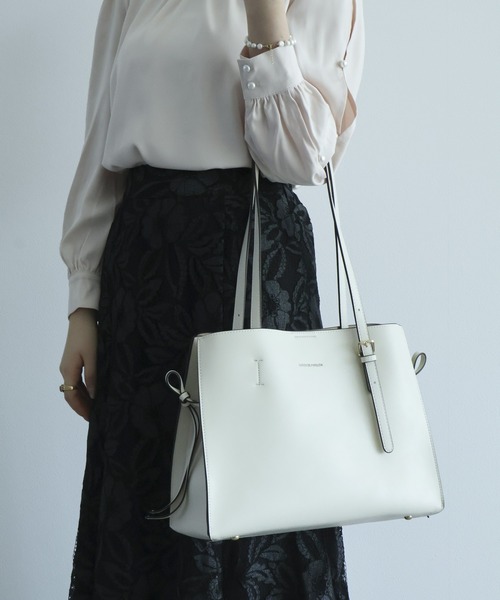 DRESS PLUS(ドレスプラス)の「MEXICAN レザートート 通勤通学 大容量(トートバッグ・レディース・ブラック/ブラウン/オフホワイト・フリー)」の2枚目の写真