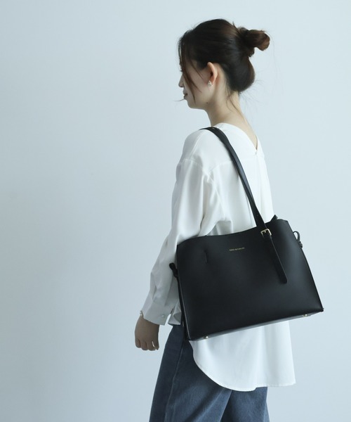 DRESS PLUS(ドレスプラス)の「MEXICAN レザートート 通勤通学 大容量(トートバッグ・レディース・ブラック/ブラウン/オフホワイト・フリー)」の15枚目の写真