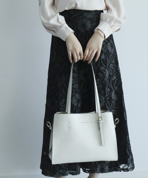 DRESS PLUS(ドレスプラス)の「MEXICAN レザートート 通勤通学 大容量(トートバッグ・レディース・ブラック/ブラウン/オフホワイト・フリー)」の5枚目の写真