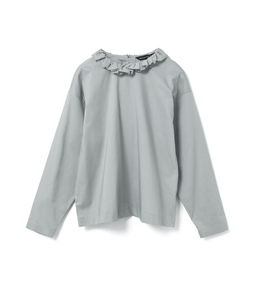 ミズイロインド　フリルカラープルオーバーシャツ mizuiro ind フリルカラープルオーバーシャツ（シャツ/ブラウス