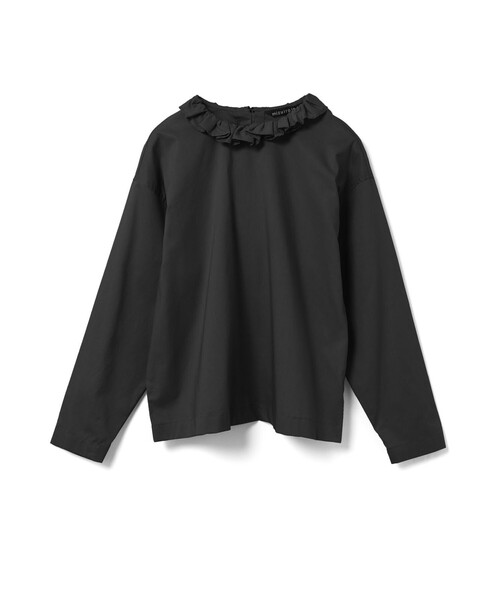 mizuiroind(ミズイロインド)の「mizuiro ind フリルカラープルオーバーシャツ(シャツ/ブラウス・レディース・ライトグレー/ブラック/オフホワイト・FREE)」の3枚目の写真