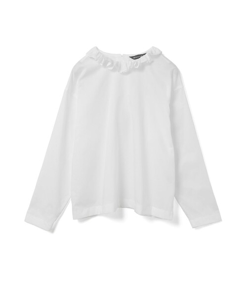 mizuiroind(ミズイロインド)の「mizuiro ind フリルカラープルオーバーシャツ(シャツ/ブラウス・レディース・ライトグレー/ブラック/オフホワイト・FREE)」の4枚目の写真