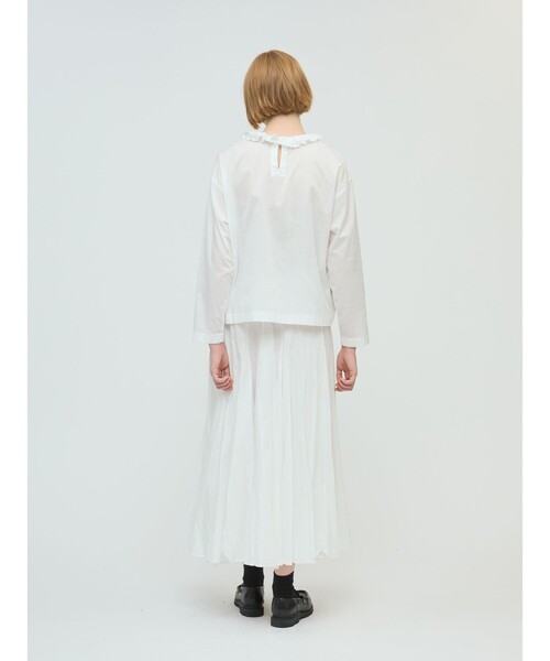 mizuiroind(ミズイロインド)の「mizuiro ind フリルカラープルオーバーシャツ(シャツ/ブラウス・レディース・ライトグレー/ブラック/オフホワイト・FREE)」の13枚目の写真